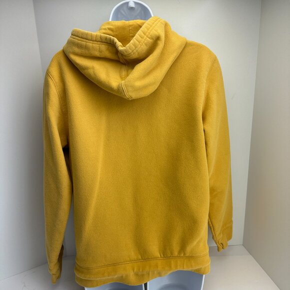 Lands' End Serious Sweats Fleece Full Zip Hoodie Yellow Men’s Size Small 34-36 - Picture 4 of 6